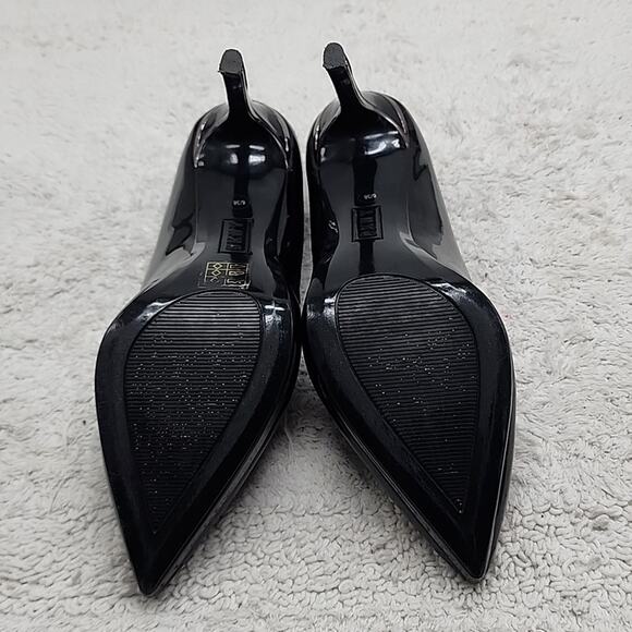 DKNY LEXIE POINTED TOE CLASSIC PUMP BLACK PATENT LEATHER LADIES SIZE 6 GUC - Picture 13 of 16